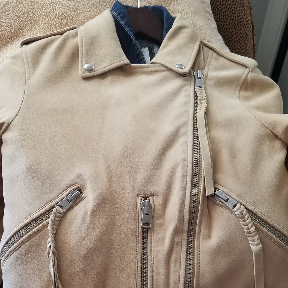 NWT All Saints Balfern leather biker jacket US 4 - Picture 13 of 16